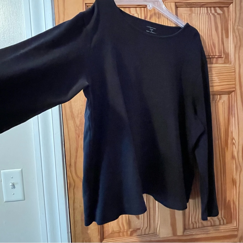 Croft & Barrow Black Long Sleeve Tunic, Size 3X - Picture 3 of 4